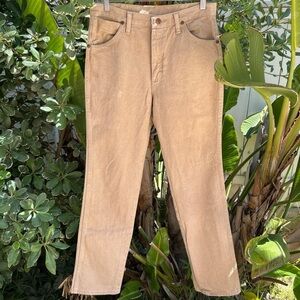 Wrangler Tan Denim Jeans Made in Mexico Fits 31x32 Straight Leg